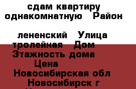 сдам квартиру  однакомнатную › Район ­ лененский › Улица ­ тролейная › Дом ­ 41 › Этажность дома ­ 10 › Цена ­ 14 000 - Новосибирская обл., Новосибирск г. Недвижимость » Квартиры аренда   . Новосибирская обл.,Новосибирск г.